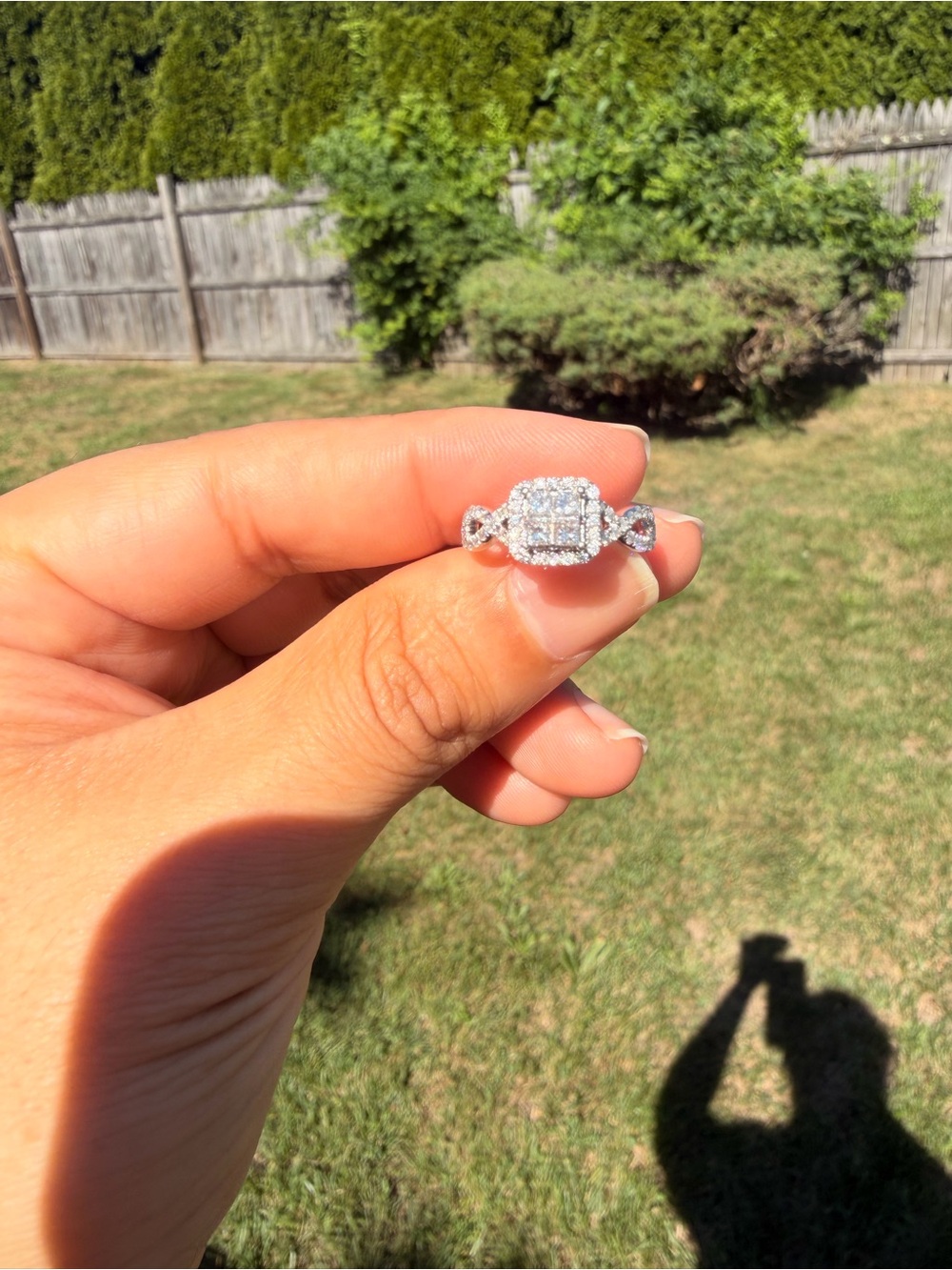 14k White Gold .75 Ctw Diamond Engagement Ring Size 6.25.
